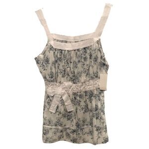 Women’s Anthropologie Toile Top Floral Print Sleeveless by Twill Twenty Two P/S